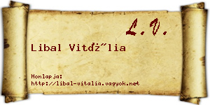 Libal Vitália névjegykártya